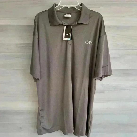 Men’s Nike Short Sleeve Dri-Fit Stay Cool Gray Polo Golf Shirt GEA SZ XXL - Picture 1 of 7